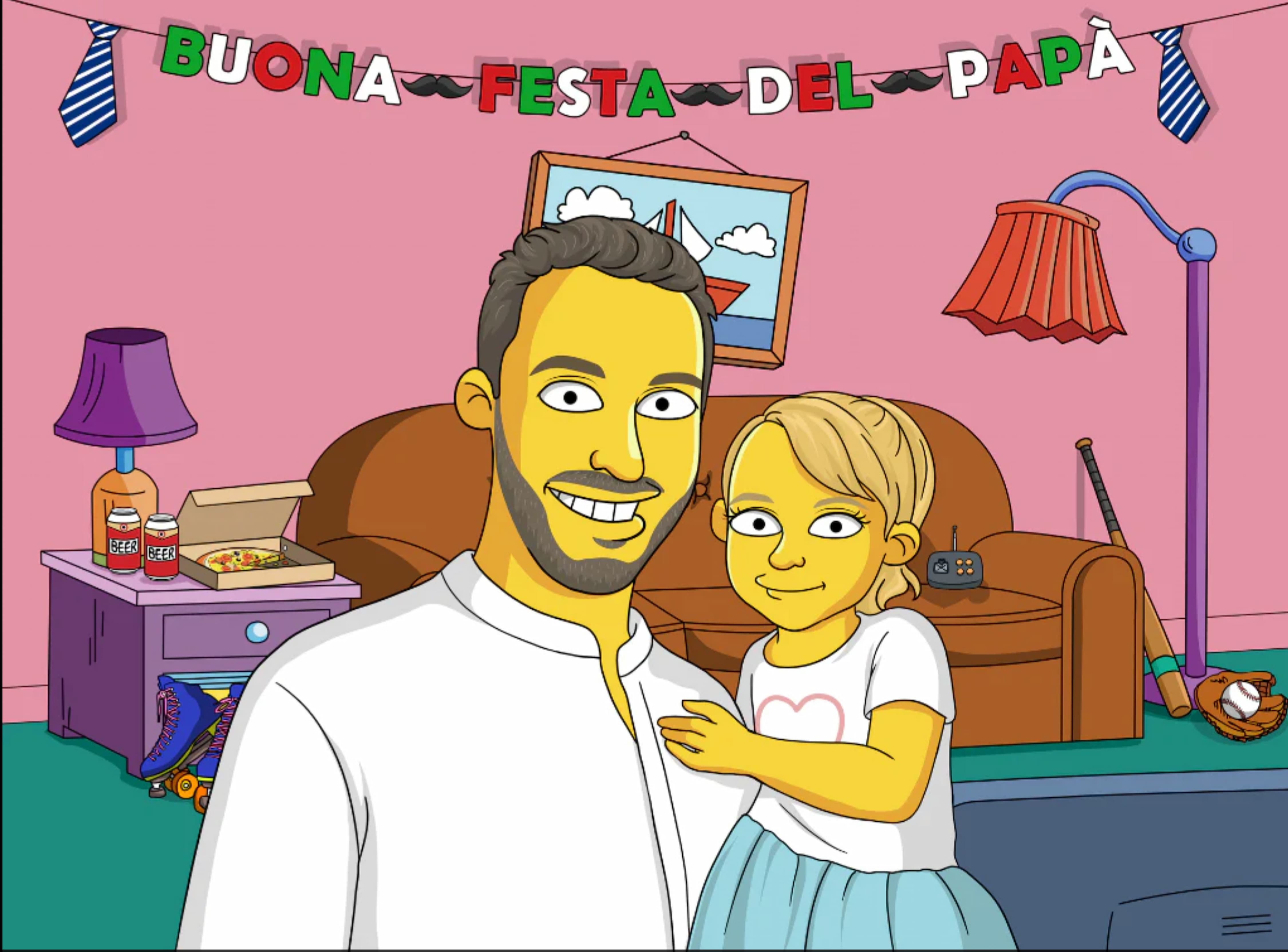 Ritratti Simpson festa papà festa mamma 