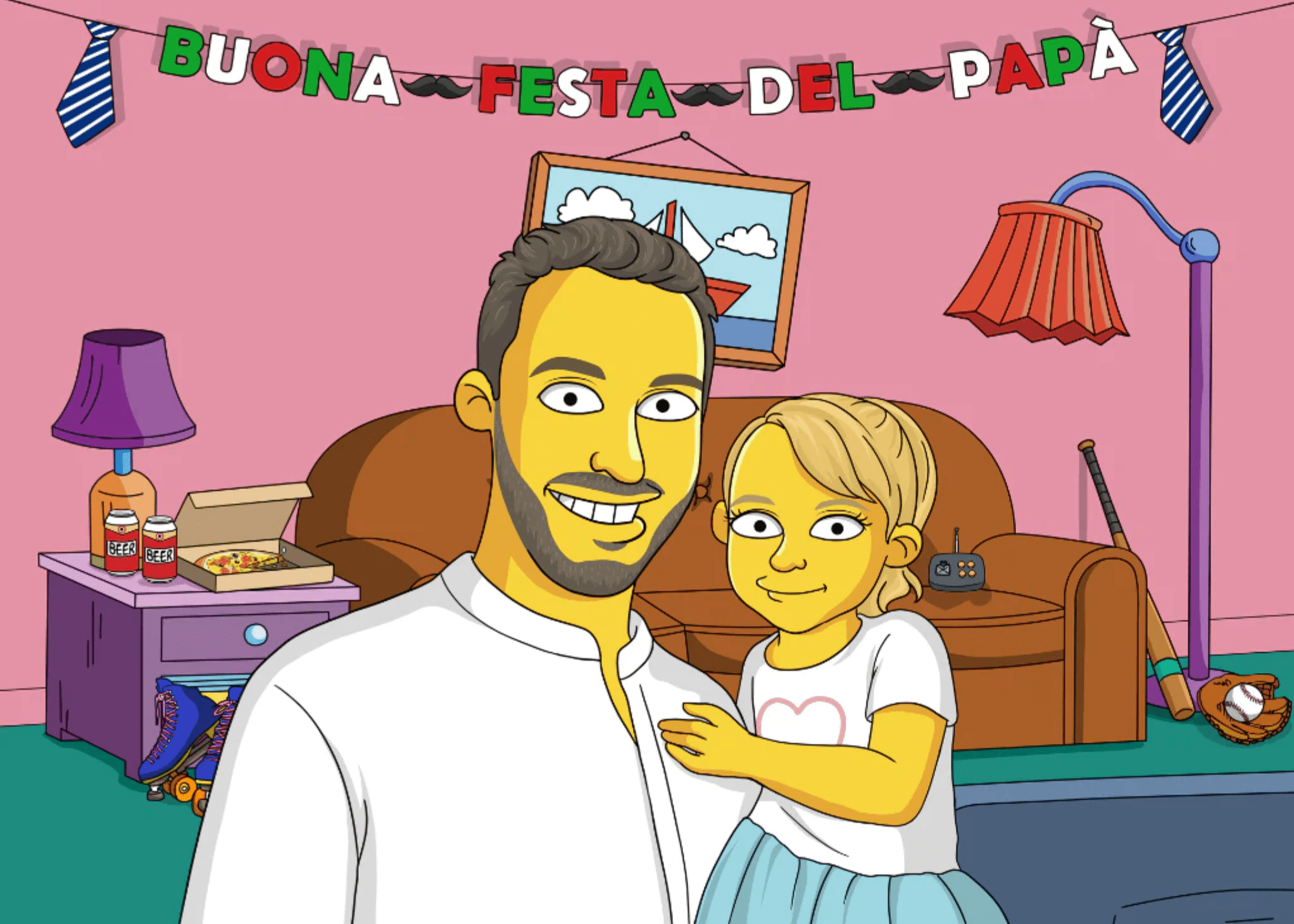 Regali feste del papà ritratto personalizzato