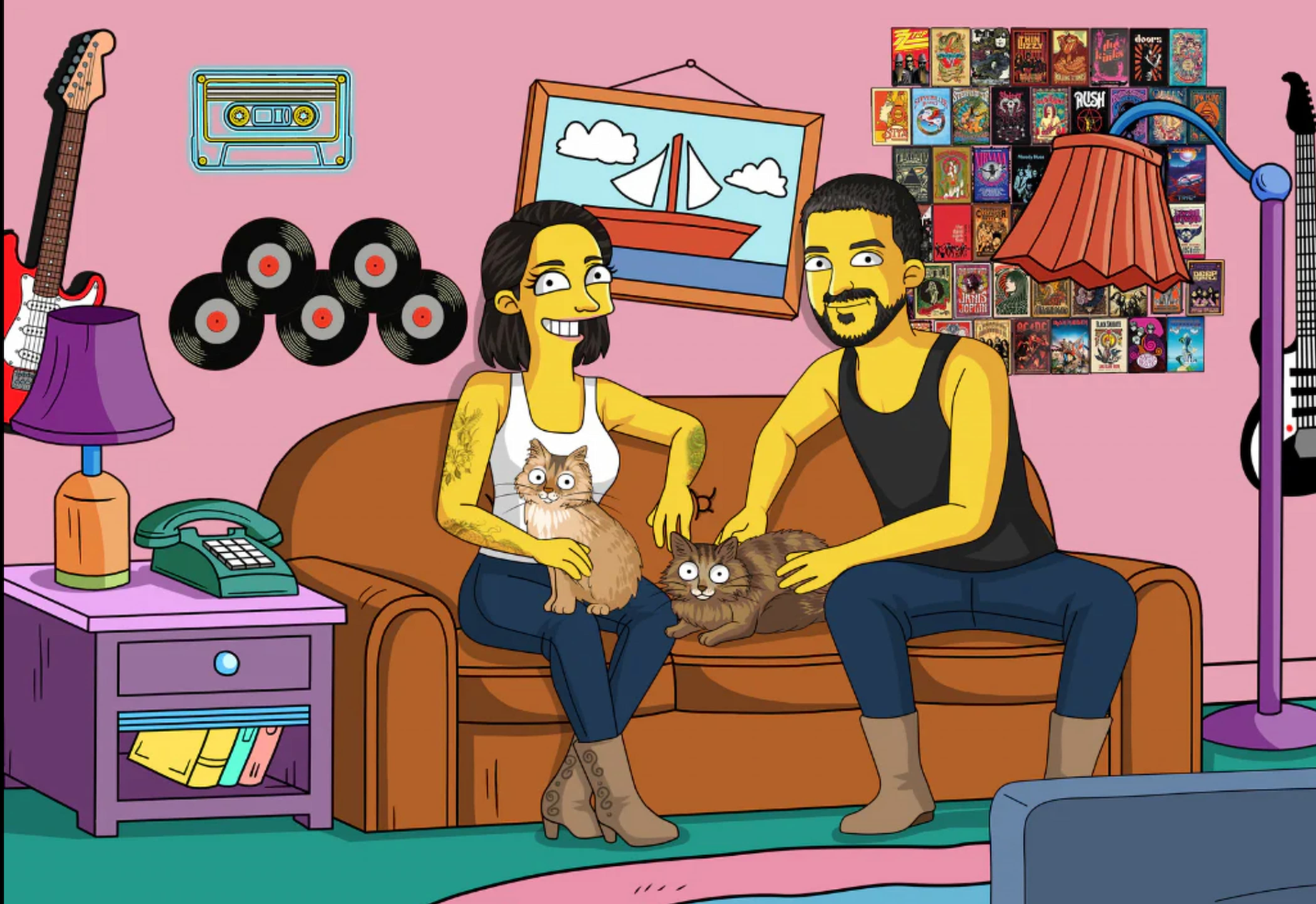 A Natale diventa giallo: ritratti personalizzati dei Simpson